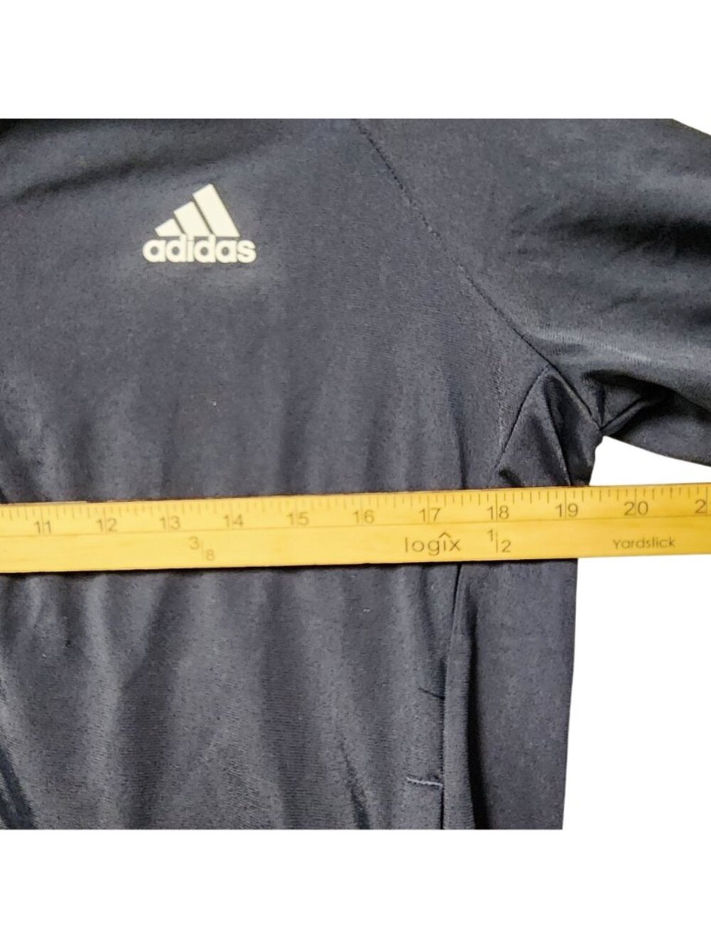 Adidas Womens 3-Stripes Track Top Slim Fit Legend Ink Blue Size L New - Picture 7 of 7
